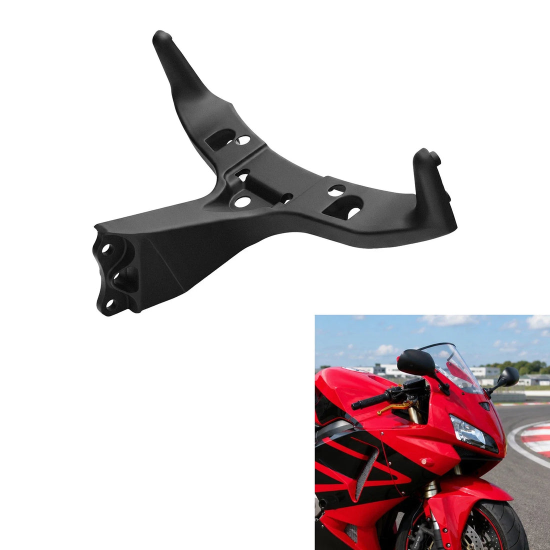 Black Front Upper Fairing Stay Bracket Fit For Honda CBR600RR 2003-2006