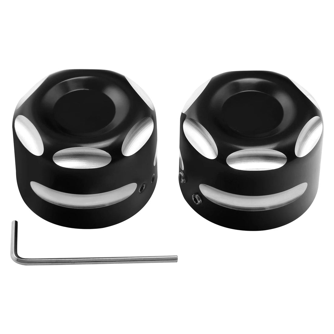 Front Axle Nut Covers Caps Fit For Harley Sportster 09-22 Softail 09-17