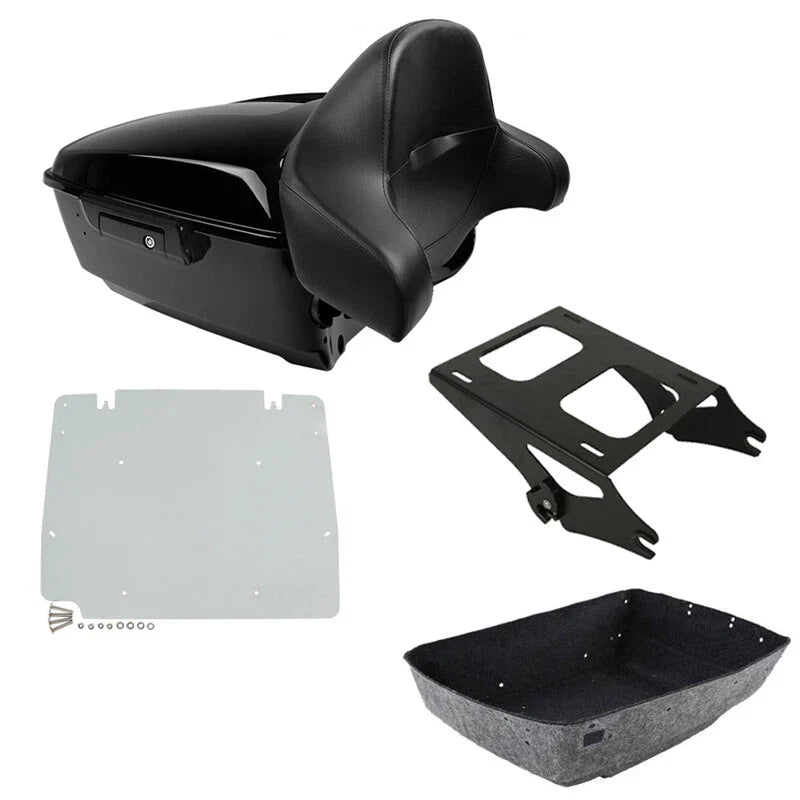 King Trunk Pad Mount Rack Base Plate Fit For Harley Touring Road Glide 2014-2026