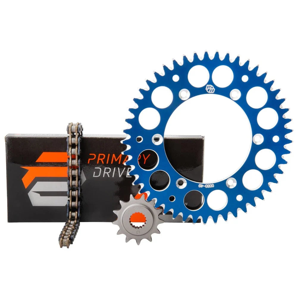 Primary Drive Alloy Kit & O-Ring Chain Blue Rear Sprocket For Husqvarna TE 150