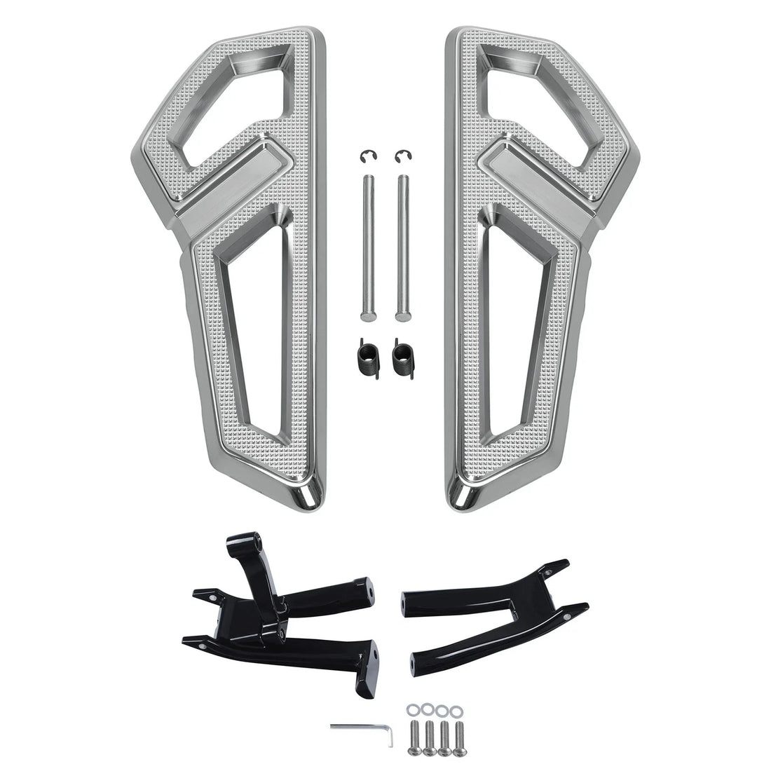 Driver Rider Footboards & Mount Bracket Fit For Harley Softail Flsl Flhcs 18-26