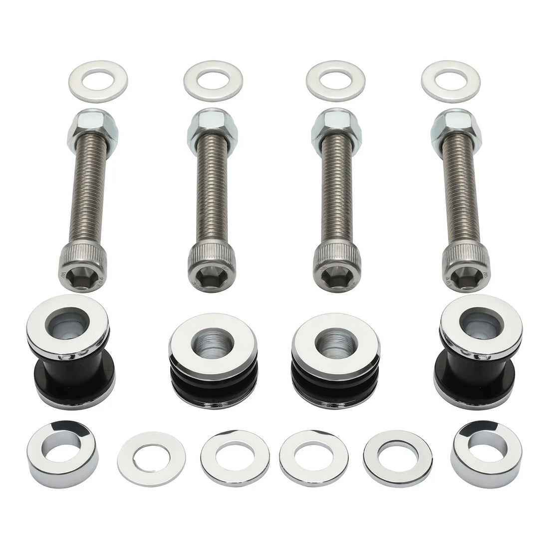 Chrome Sissy Bar Docking Hardware Kit Fit For Harley Fat Boy Flstf 2003-2017