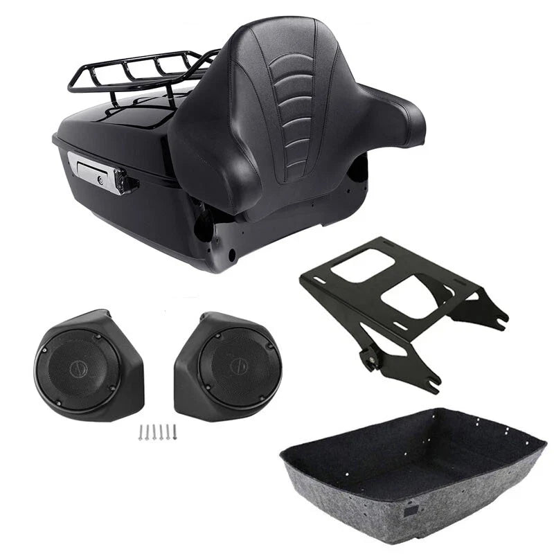 King Trunk Mount Pad Speakers Fit For Harley Touring Electra Road Glide 14-2026