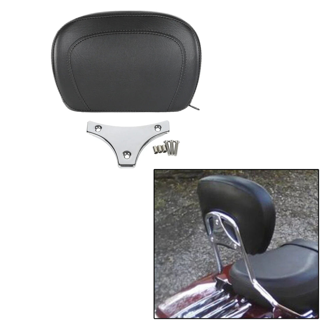 Sissy Bar Backrest Pad Fit For 1997-2024 Harley Touring Street Electra Glide Flh