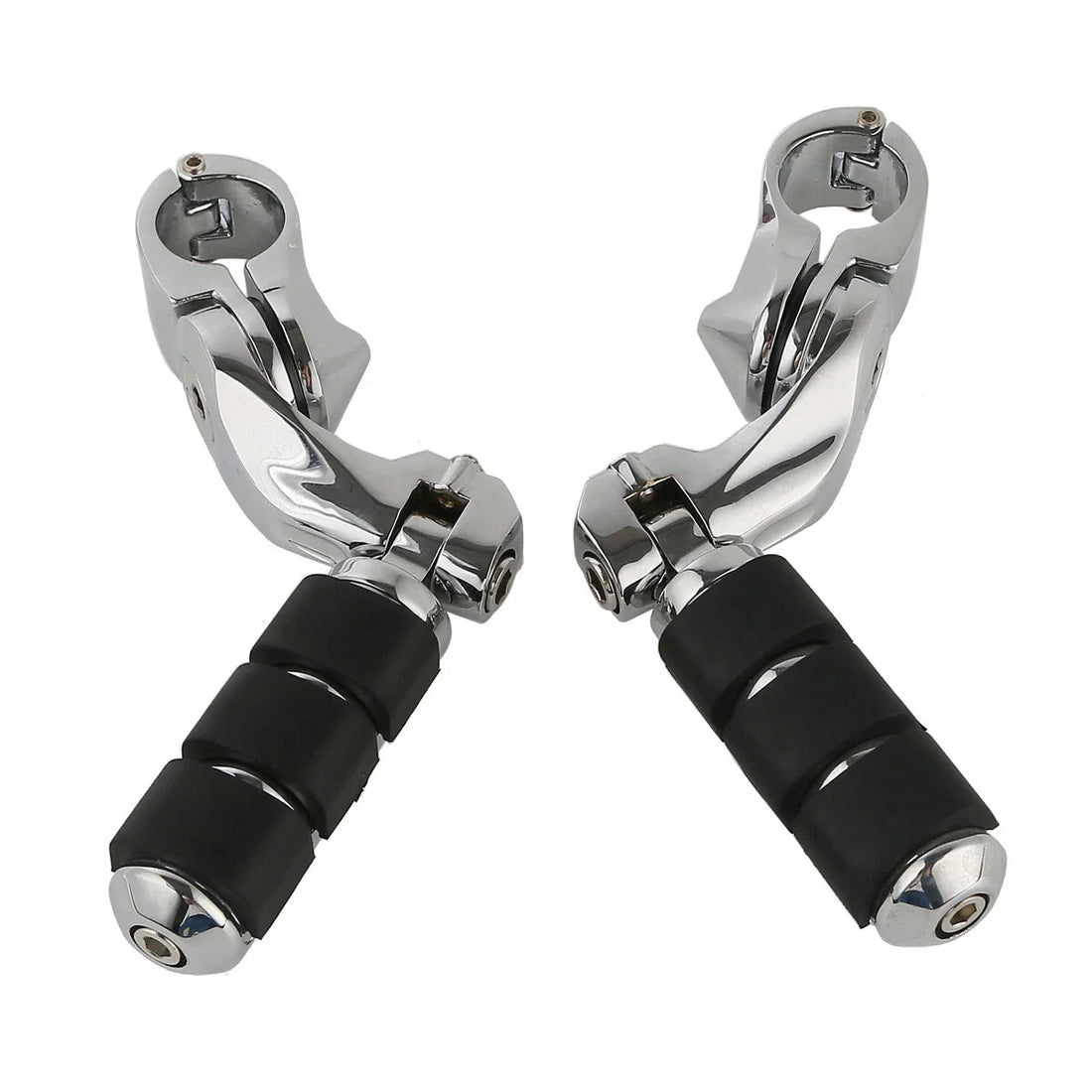 1 1/4" Highway Bar Short Angled Footpeg Peg Mount Fit For Harley Touring Softail
