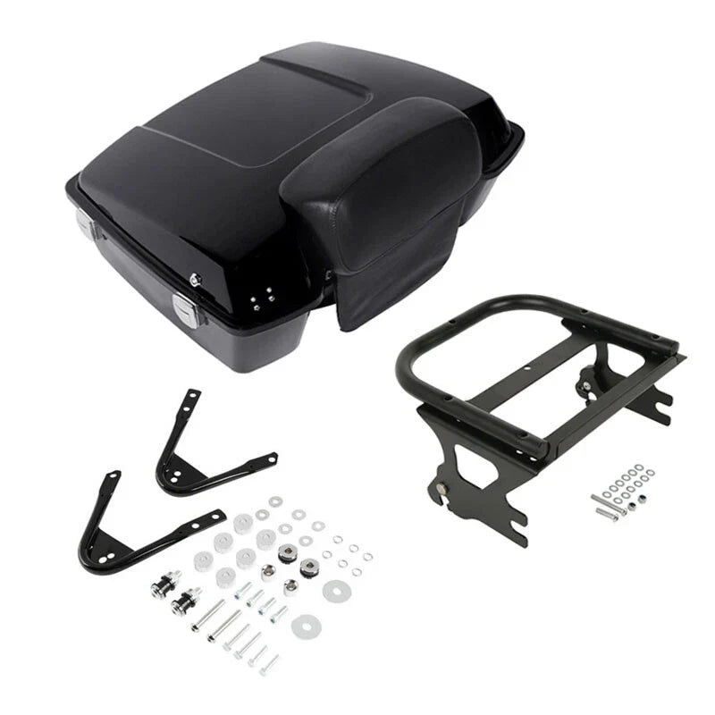 Chopped Trunk Backrest Mount Rack Fit For Harley Touring 1997-2008 2007