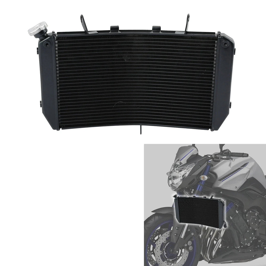 Black Radiator Cooling Fit For Yamaha Fazer 1000 FZ1-S FZ1S FZ1-N FZ1N 2006-2012