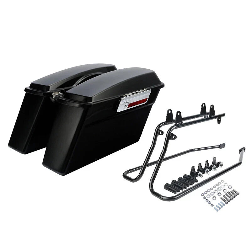 Matte Saddlebag Conversion Bracket Fit For Harley Heritage Softail Classic 84-17