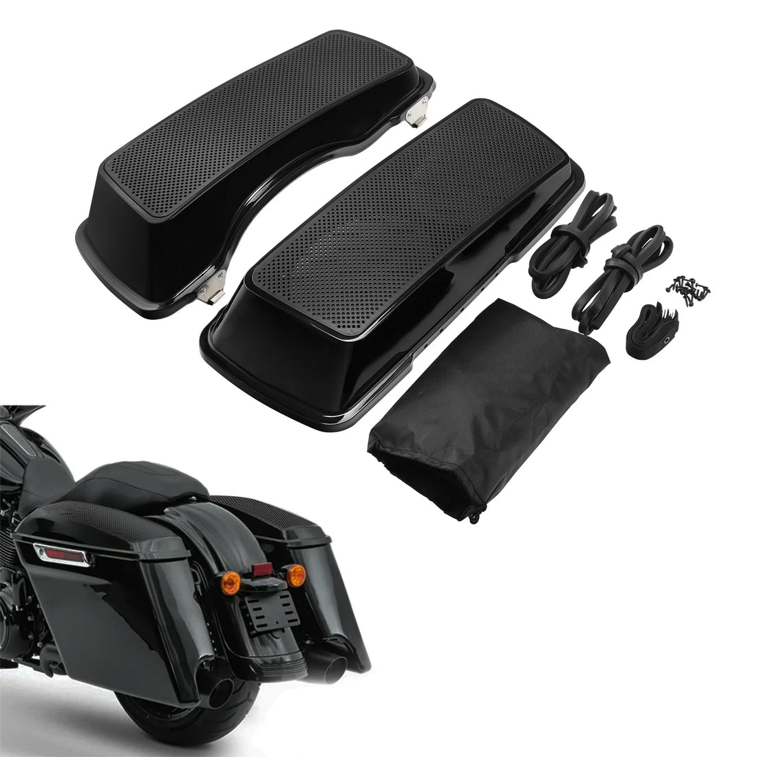 Saddlebag Dual 6x9 Speaker Lids Fit For Harley Touring Road Street Glide 93-13