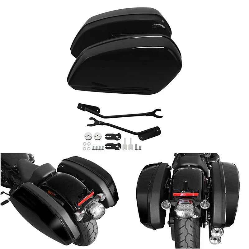 Gloss Black Saddlebags Bags Fit For Harley Low Rider ST Fxlrst 22-25 Fxrst 2022