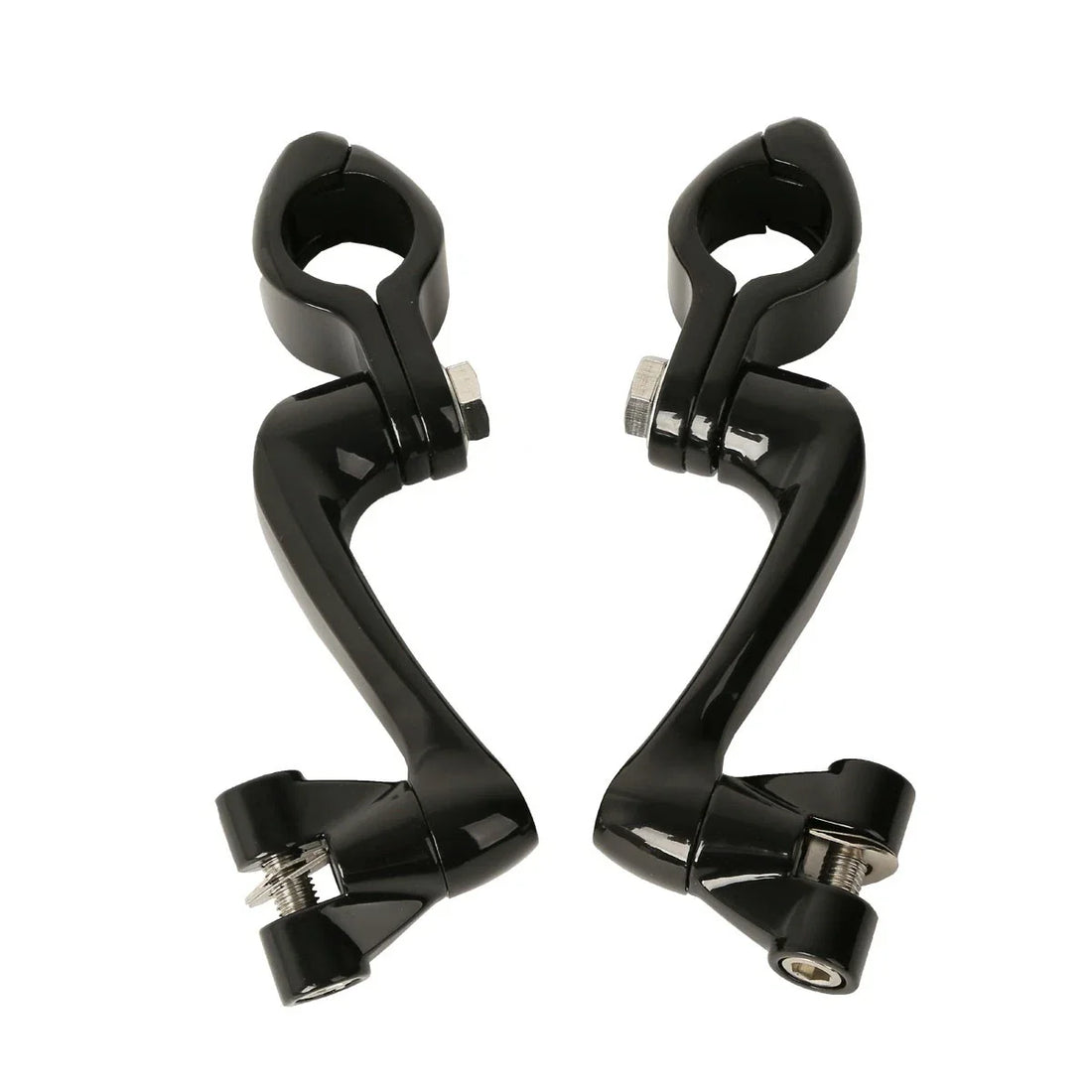 1.25" Highway Foot Pegs Engine Guard Bar Mount Fits For Harley Honda Universal