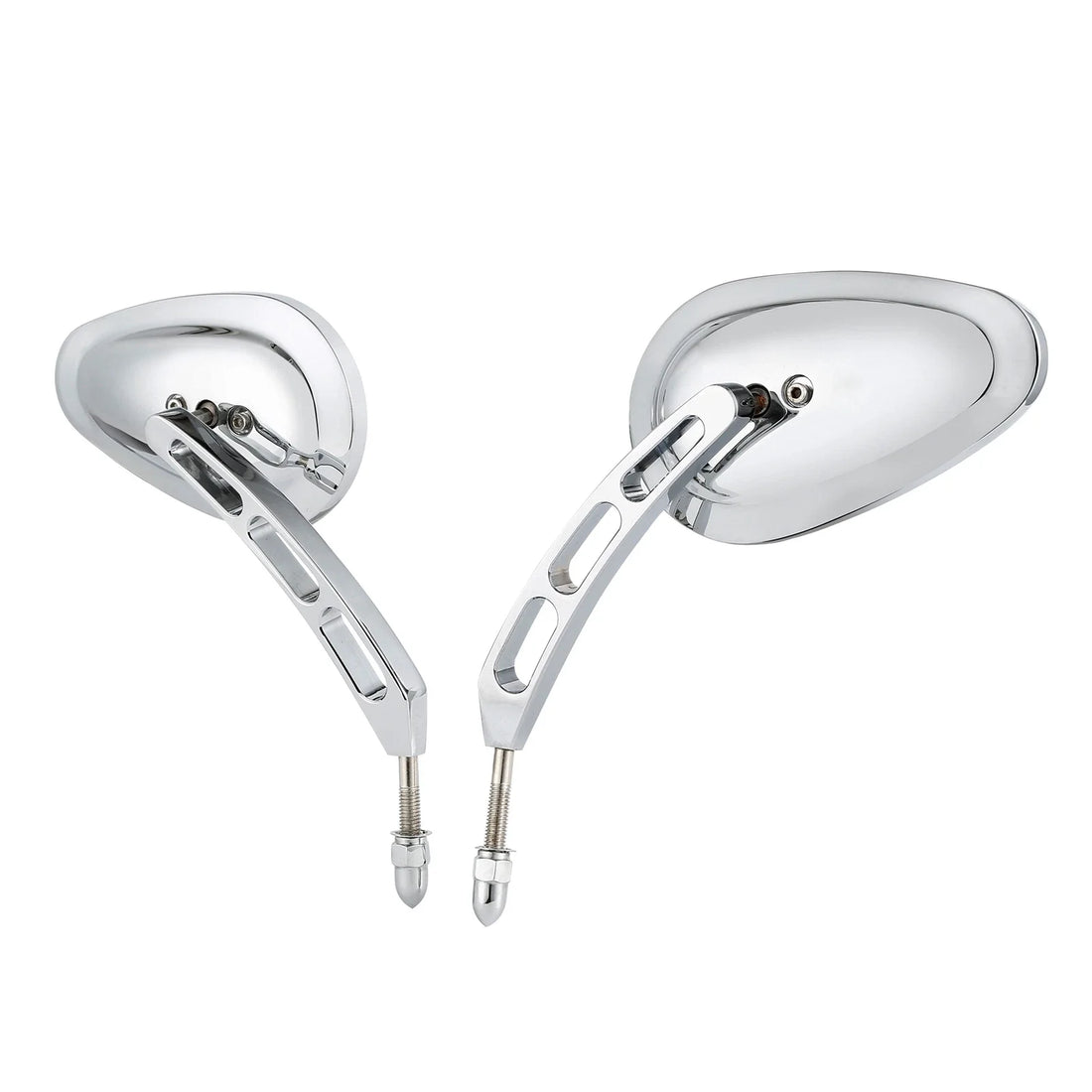 Chrome Rear-View Mirrors Fit For Harley Road Street Glide Sportster Dyna Softail