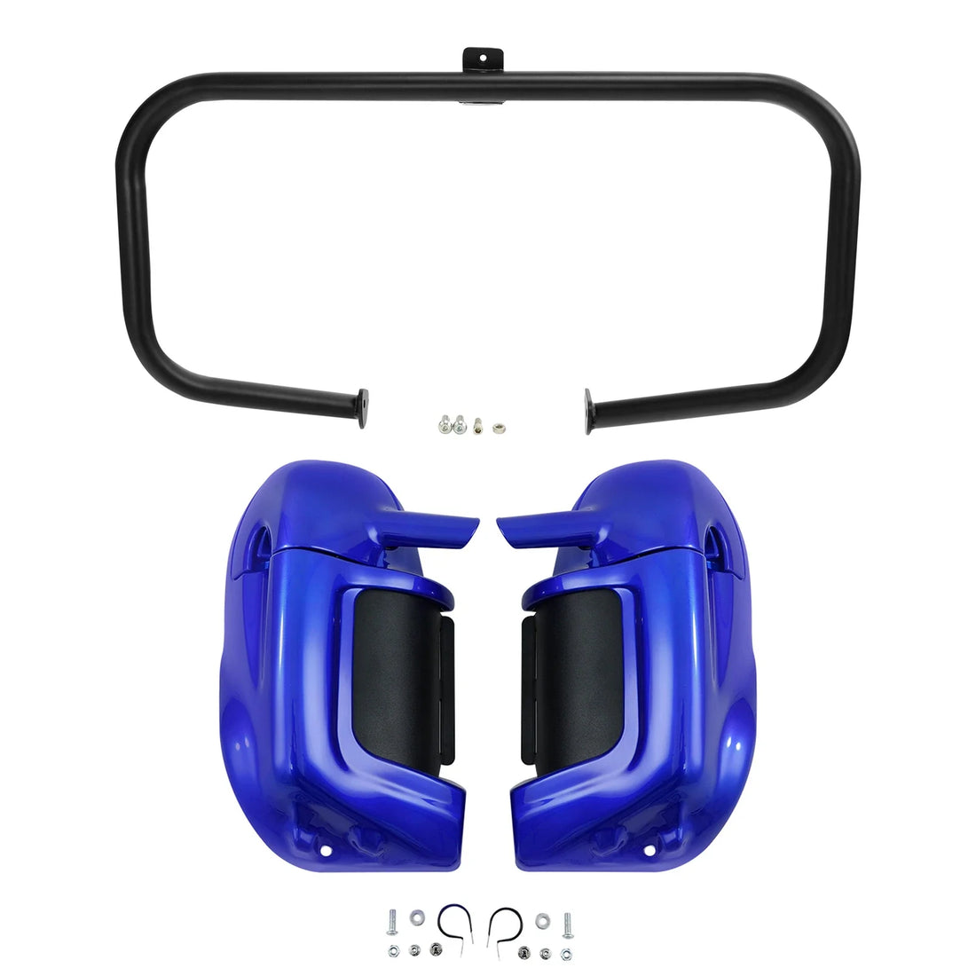 Blue Lower Vented Fairings Engine Guard Crash Bar Fit For Harley Touring 1997-08