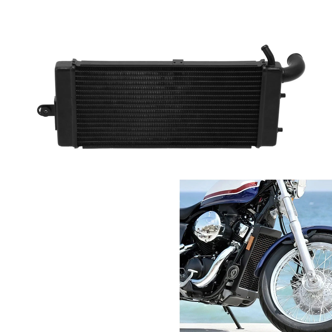 Radiator Cooler Cooling Fit For Honda Shadow VT750S VT750RS 2010-2013 2012 Black