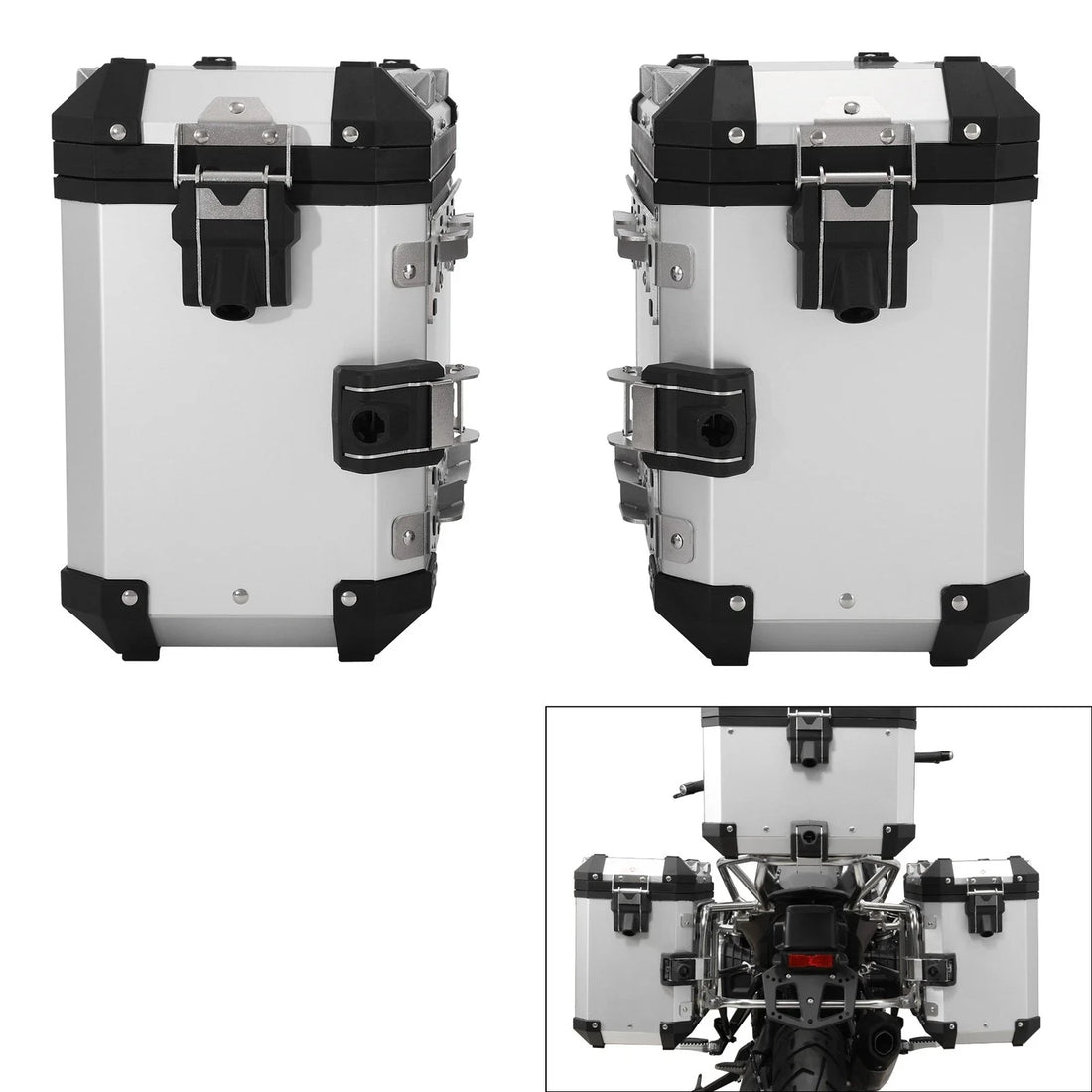 Pair of 42L Saddlebags Panniers Luggage Side Case Fit For BMW R1300GS 2023-2025