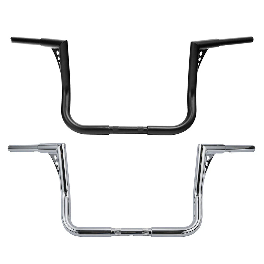 Chrome/Black 12" Ape Hanger 1 1/4" Handlebar Fit For Harley Street Glide 1982-24