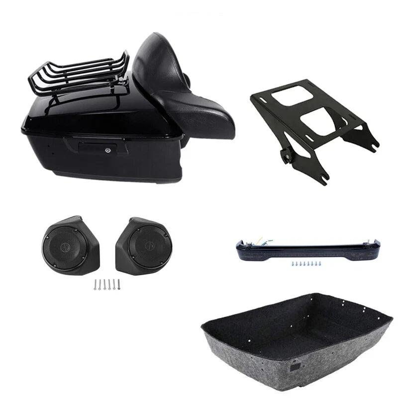 King Trunk Mount Light Speakers Fit For Harley Touring Road Street Glide 14-2026