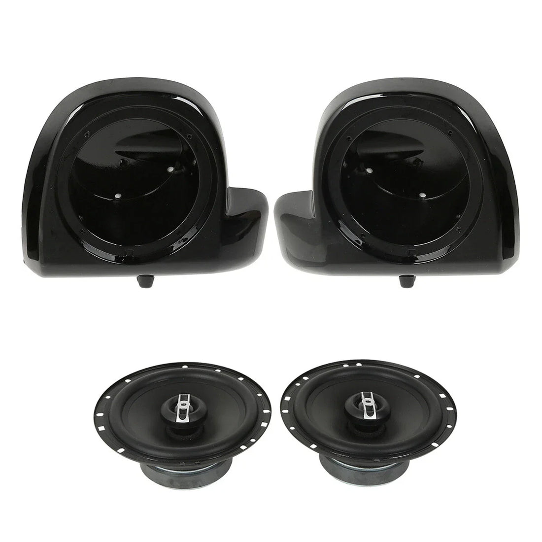 6.5" Audio Speakers Pods Boxes Fit For Harley Touring Lower Vented Fairing 14-24
