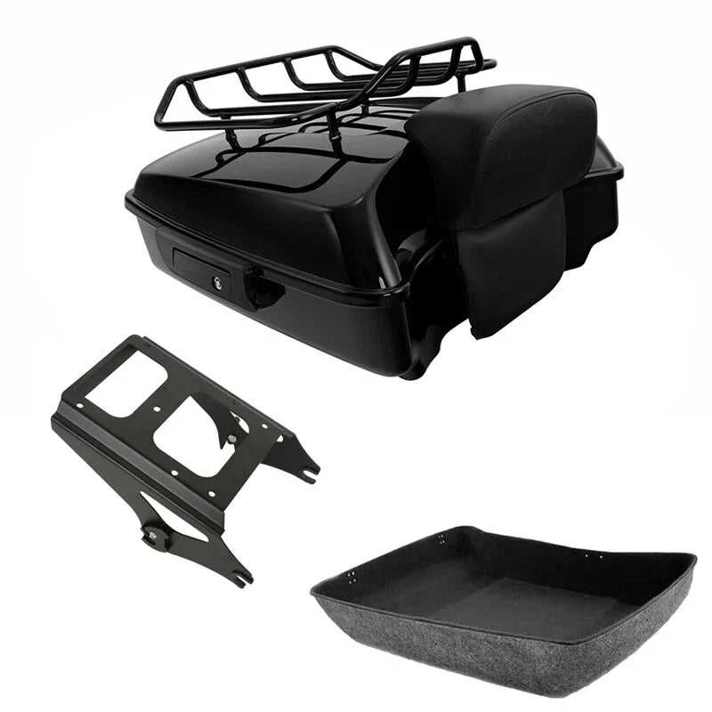 Chopped Trunk Mount Rack Fit For Harley Touring Road Glide 2009-2013 Black