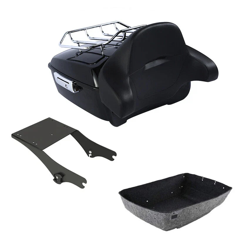 King Trunk Pad Two Up Mount Rack Fit For Harley Touring 1997-08 US