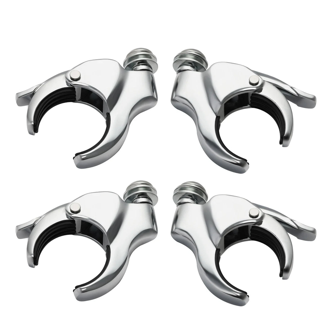4pcs 49mm Windshield Clamps Fit For Harley Street Bob Low Rider 2018-2025 Chrome