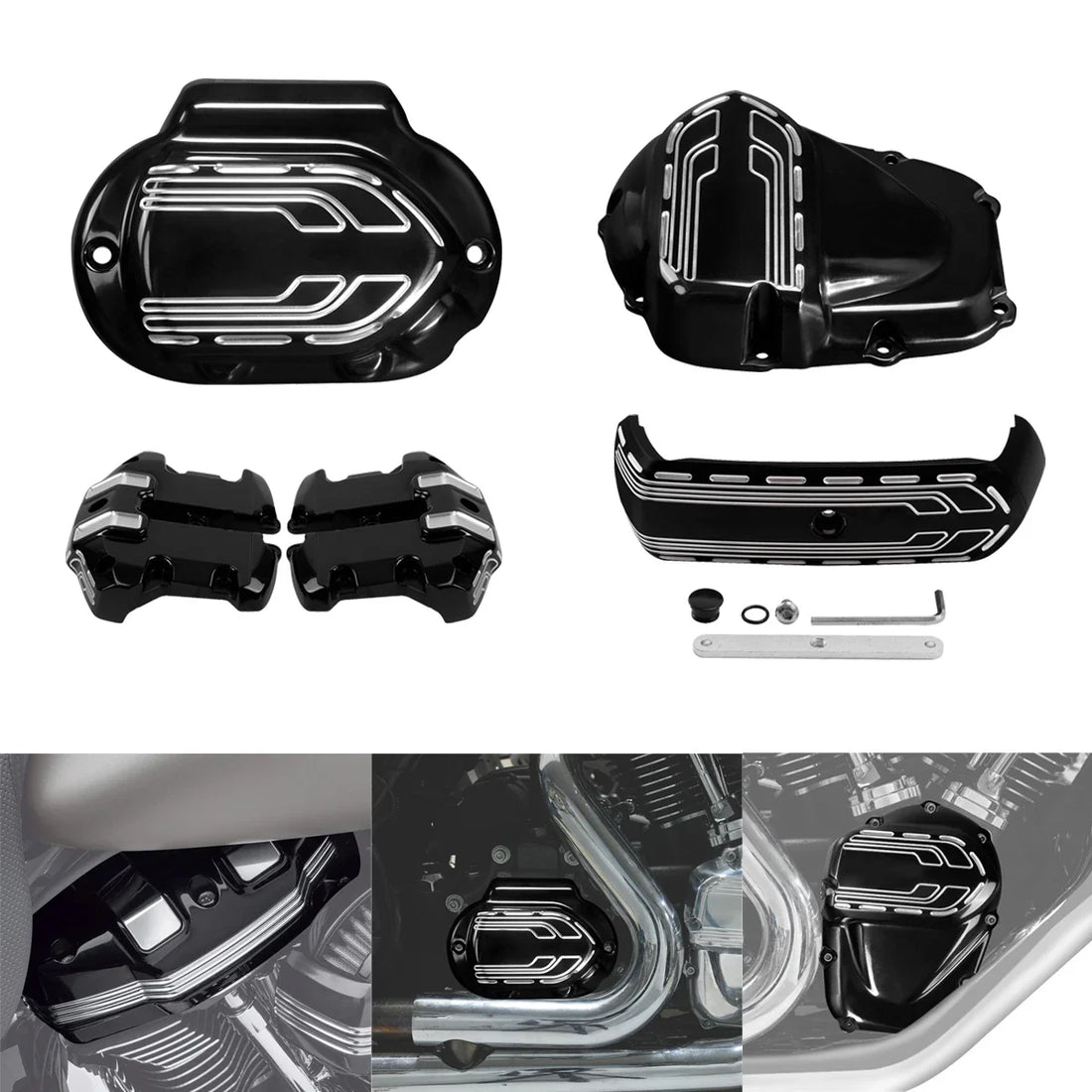 Rocker Box Transmission Side Cam Cleaner Cover Fit For Harley Touring 2017-2020
