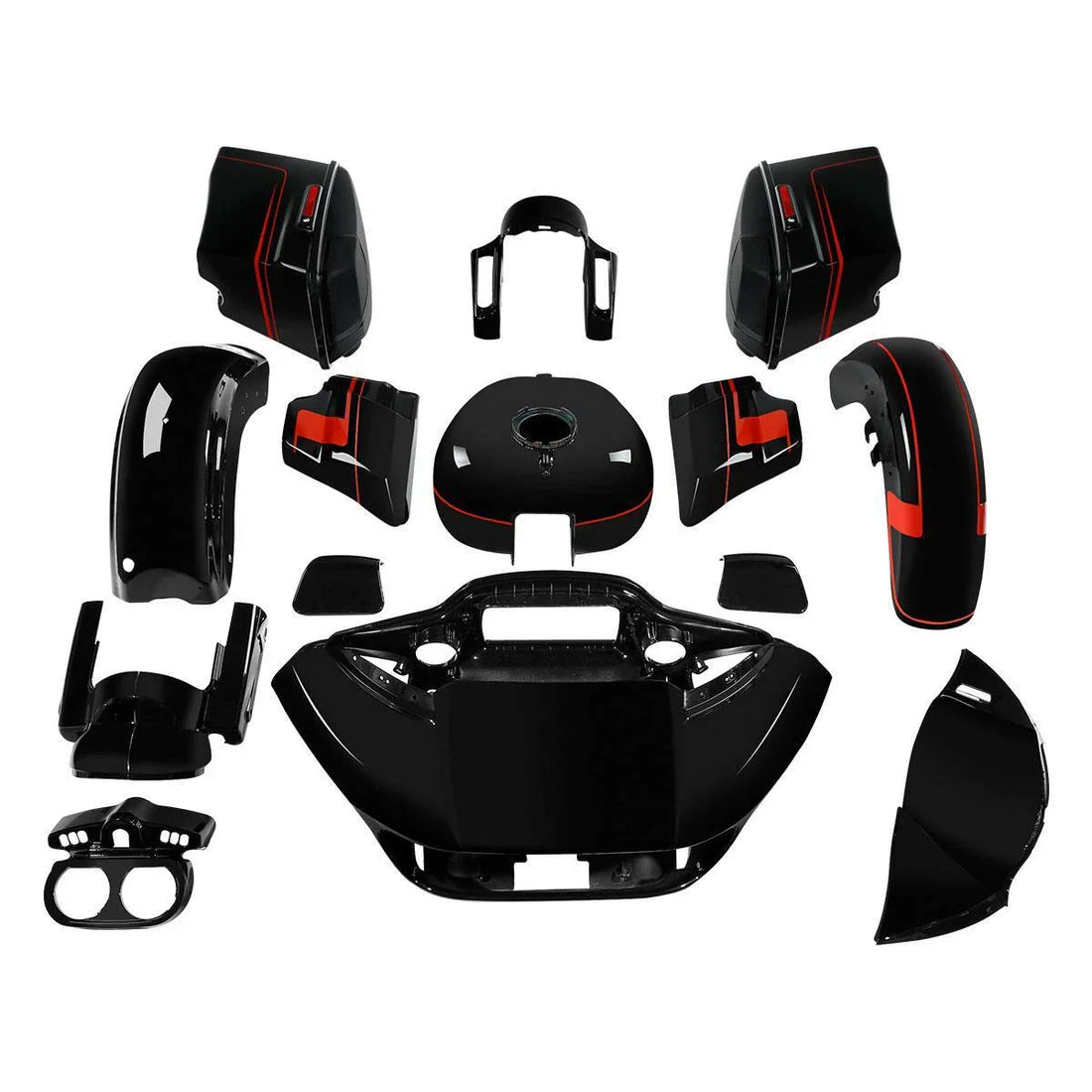 Fairing Body Kit Fit For Harley Cvo Road Glide 15-2024 Black Earth Vivid Black