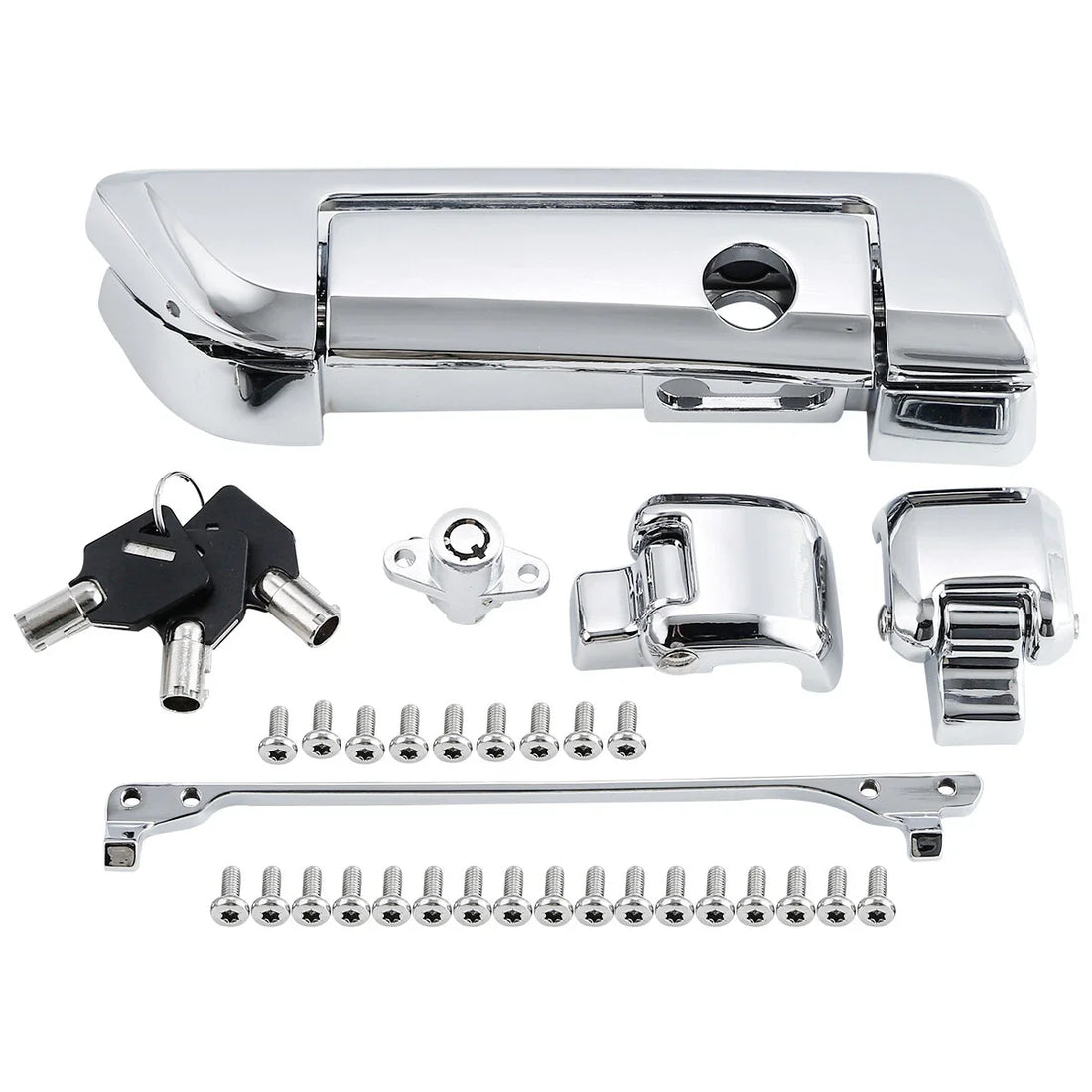 Chrome Trunk Latches Key Hinges Fit For Harley Touring Electra Glide 14-24