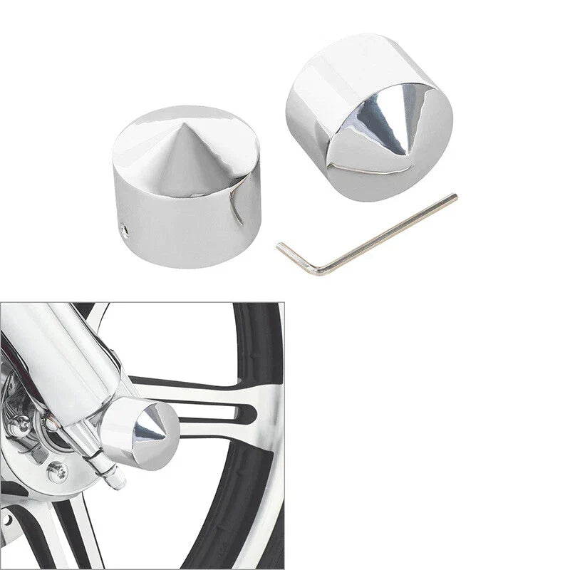 Aluminum Front Axle Nut Cover Bolt Fit For Harley Touring Sportster Softail Dyna