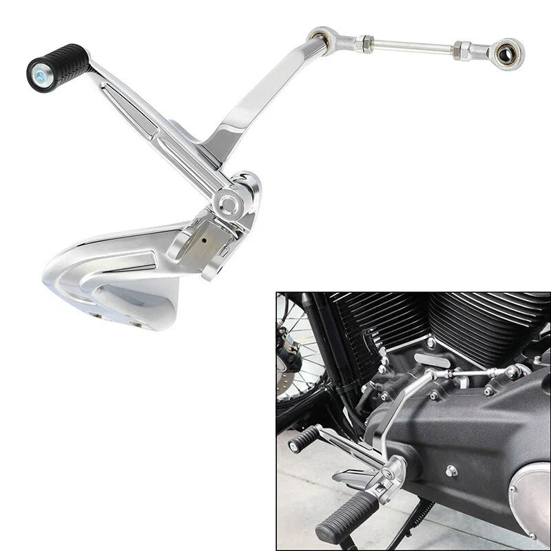 Chrome Mid Controls Shift Side Fit For Harley Fat Bob Sport Glide Flsb 2018-2025
