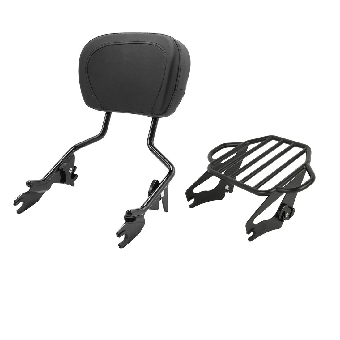 Backrest Sissy Bar Luggage Rack Fit For Harley Touring Road Street Glide 09-25