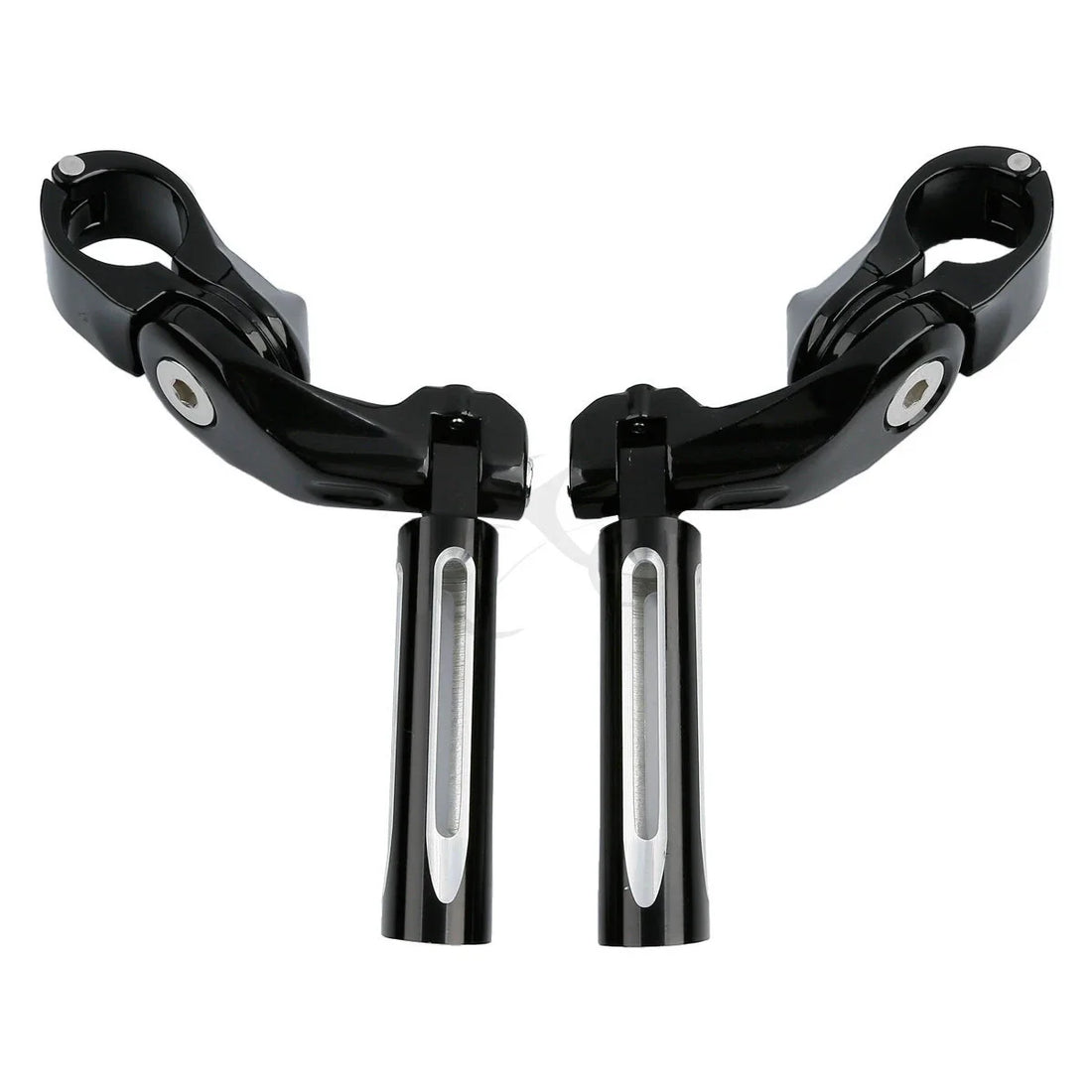 1 1/4" Black Footrest Foot Footpeg Short Angled Mount Fit For Harley Road Glide