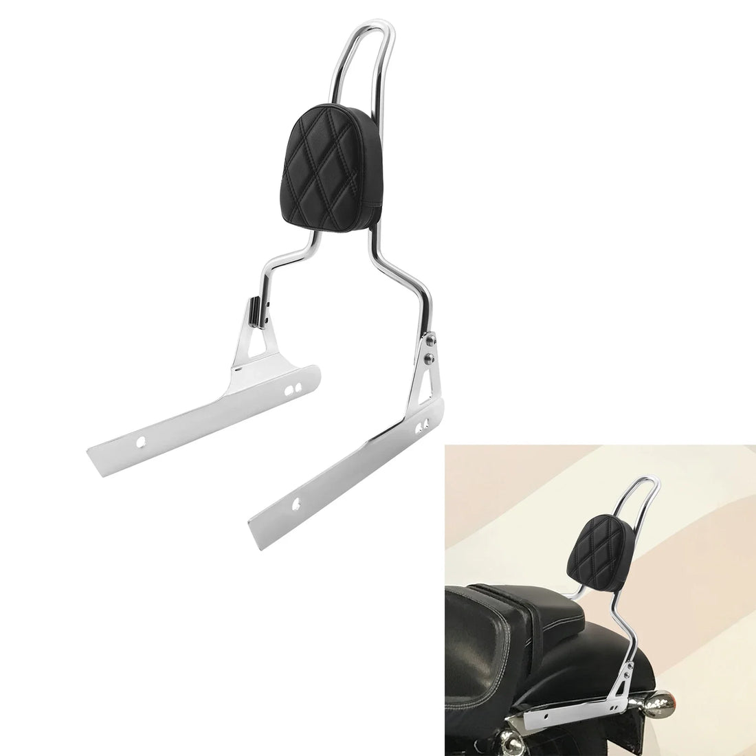 Detachable Backrest Sissy Bar Upright Fit For Harley Dyna Street Bob Fxdb 06-17