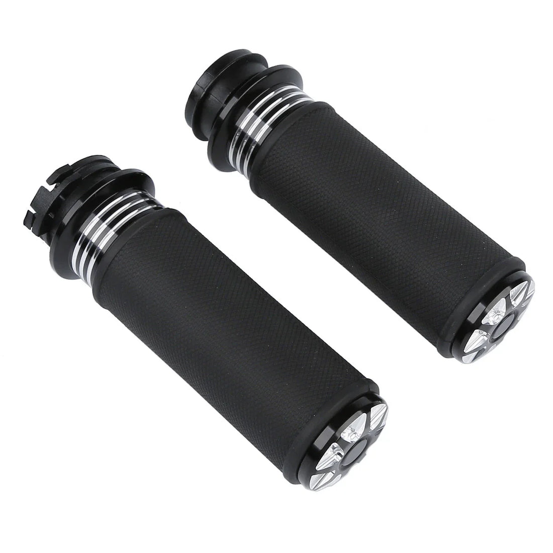 1" 25mm CNC Handlebar Grips For Harley Road King Electra Glide 1996-2007