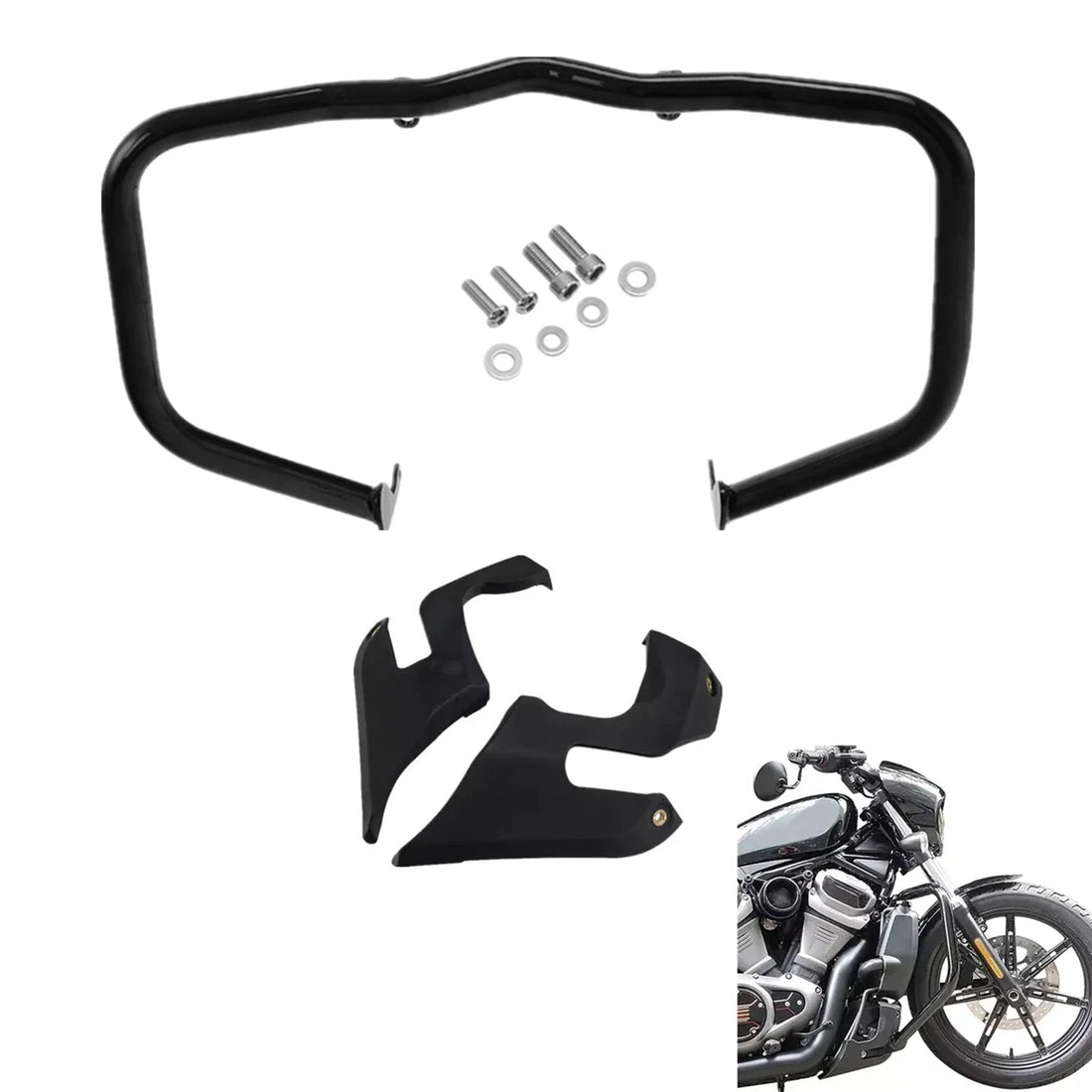 Engine Guard Crash Bar & Chin Lower Fairing Fit For Harley Nightster RH975 22-25
