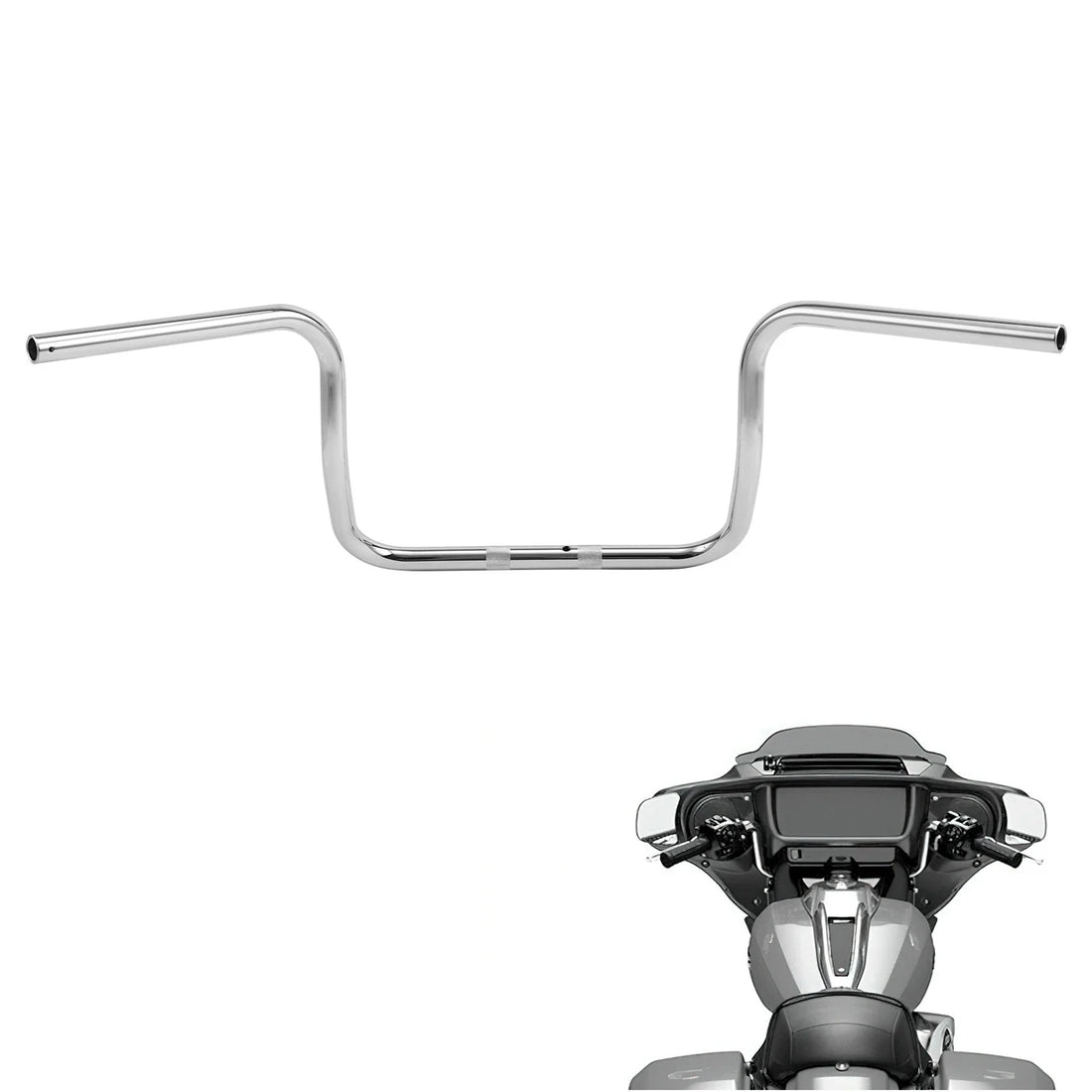 Chrome Fat 12" Rise Ape Hanger Handlebar Fit For Harley Cvo Street Glide 23-26