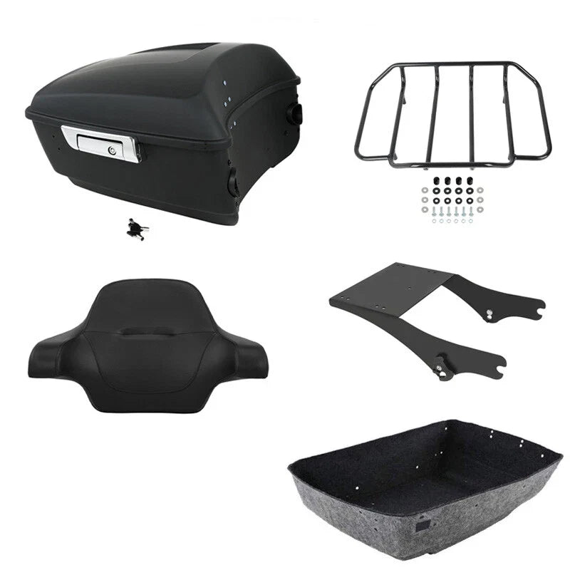 Matte King Trunk Pad Rack Mount Fit For Harley Touring Glide 97-08