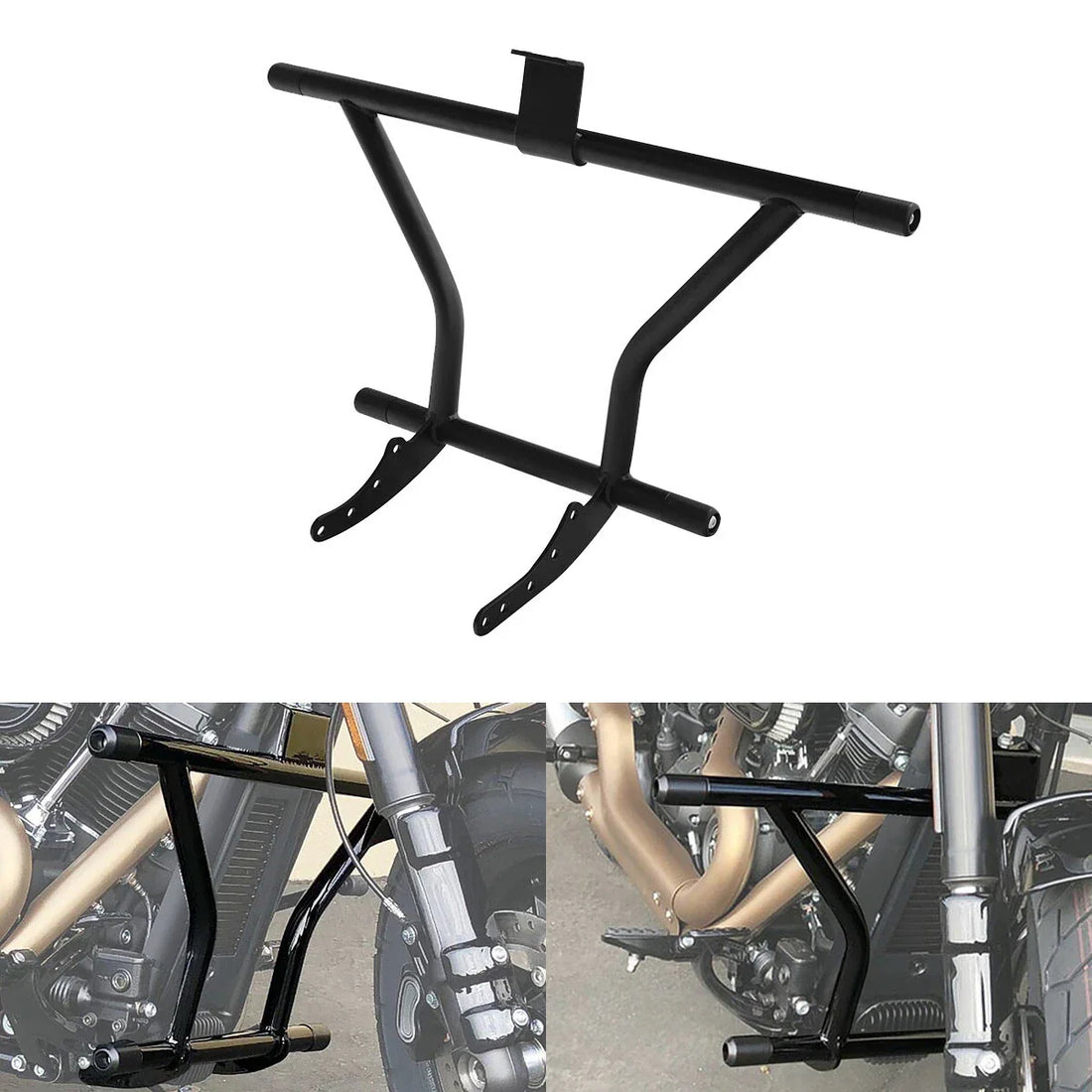 Matte Black Engine Guard Crash Bar Fit For Harley Softail Slim Fat Bob 18-24