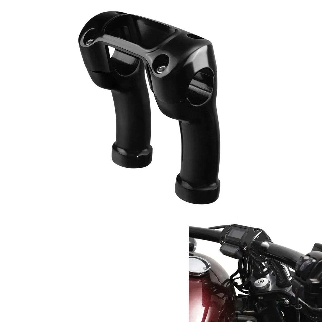 4" Handlebar Riser Top Clamp Fit For Harley Softail Street Bob 18-24 1.25" Bar