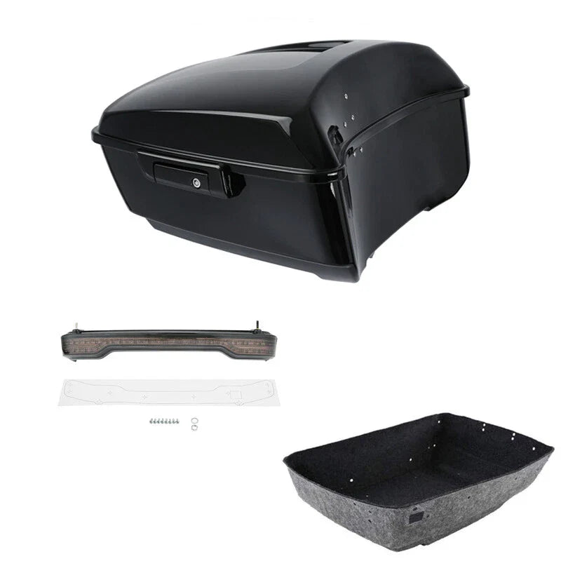 Vivid Black King Trunk LED Tail Light Fit For Harley Touring Road Glide 14-2026