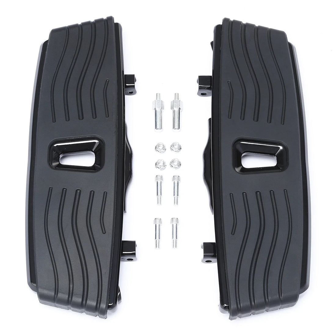 Black Driver Rider Floorboards Footboard Fit For Harley Cvo Road Glide 2023-2025