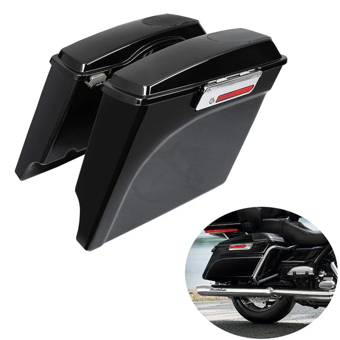 5" Extended Saddlebag+Speaker Lids For Harley Touring Electra Street Glide 93-13