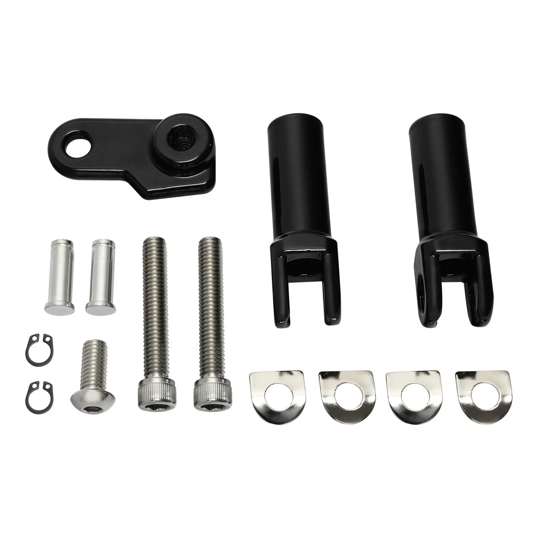 2 7/8" Black Passenger Foot Peg Supports Mount Kit Fit For Harley Softail 08-17