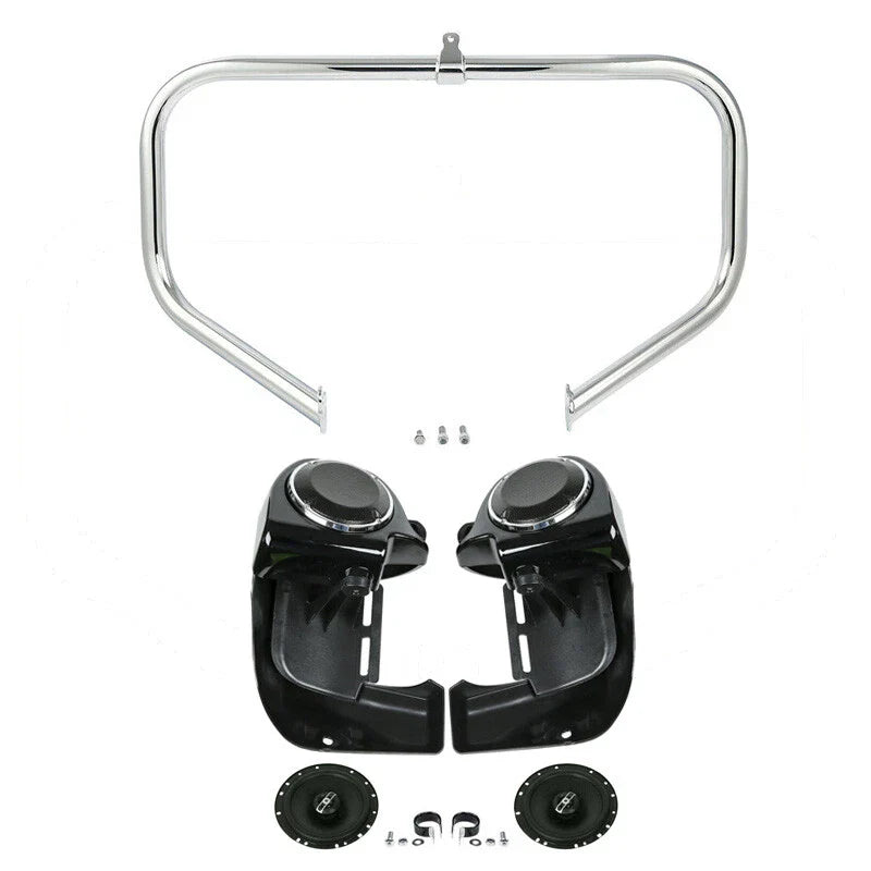 Fairing Lowers Speakers & Engine Guard Fit For Harley Touring Road Glide 2009-13