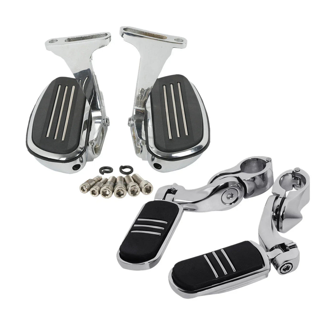 Pegstreamliner Passenger Floorboards FootPeg Clamps Fit For Harley Touring 93-25