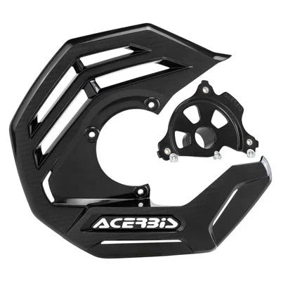 Acerbis 1987660146 X-Future Front Disc Cover w/Mounting Kit Black w/ Black Mount