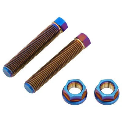 Tusk Titanium Axle Adjuster Bolts Burnt Blue For Husqvarna TX 300 Heritage (Fuel