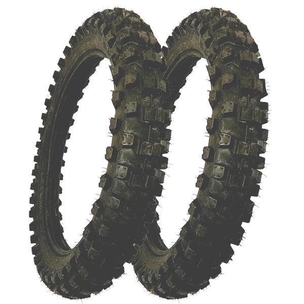 2 Count Rear 70/100-19 Tires For Honda Yamaha Kawasaki Suzuki Dirt Bike Offroad