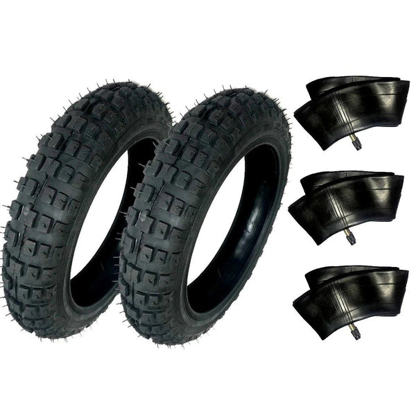 2 HD Tires + 3 Tubes Straight Valve Size 2.50-10 2.50X10 For Yamaha TTR50E 50CC