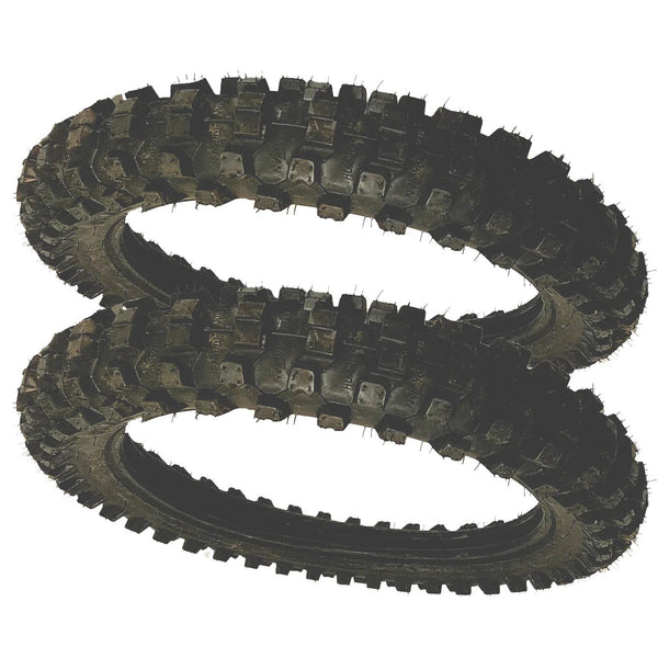 2 Pack 70/100-19 Dirt Bike Tires For Honda Esa Yamaha KTM Kawasaki Wheel Tire